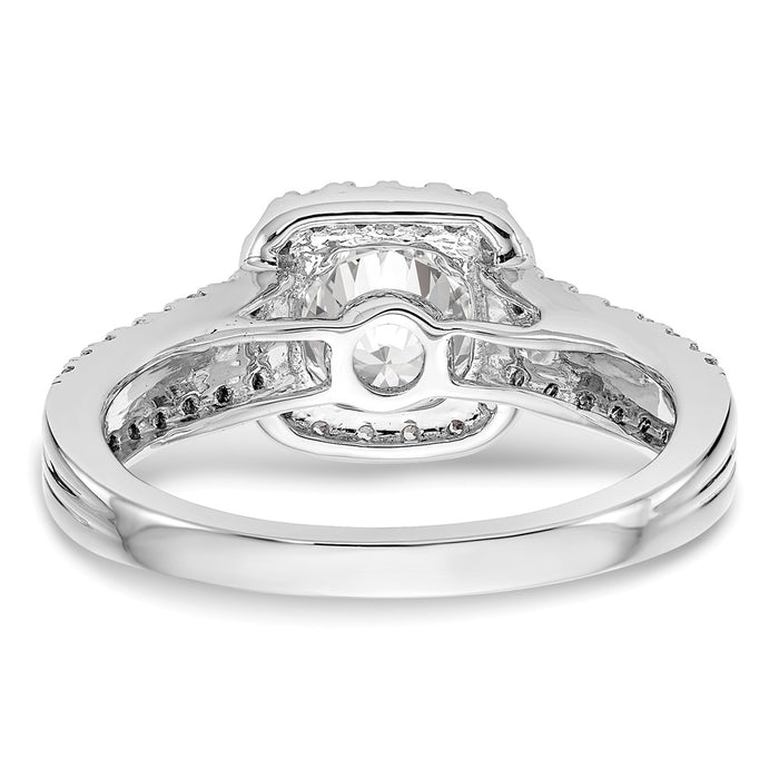High-Quality 14K White Gold Halo Engagement Ring for 1 Carat Stone - Stylish Value-5