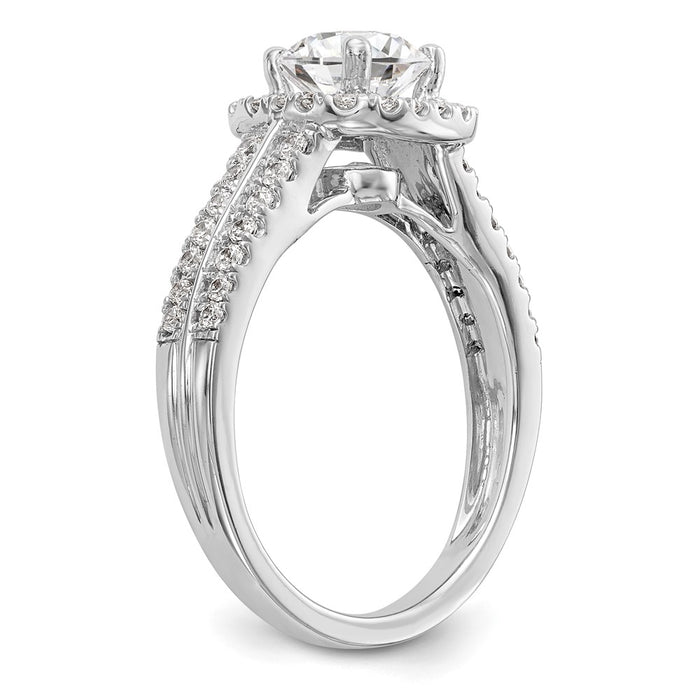 High-Quality 14K White Gold Halo Engagement Ring for 1 Carat Stone - Stylish Value-6
