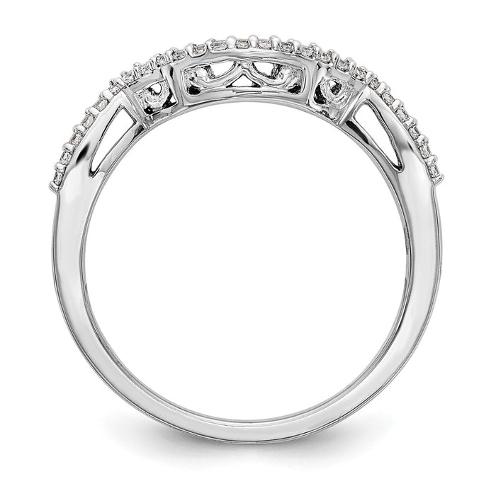 High-Quality 14K White Gold 1/8 Carat Diamond Wedding Band | Stylish Value Offer-2
