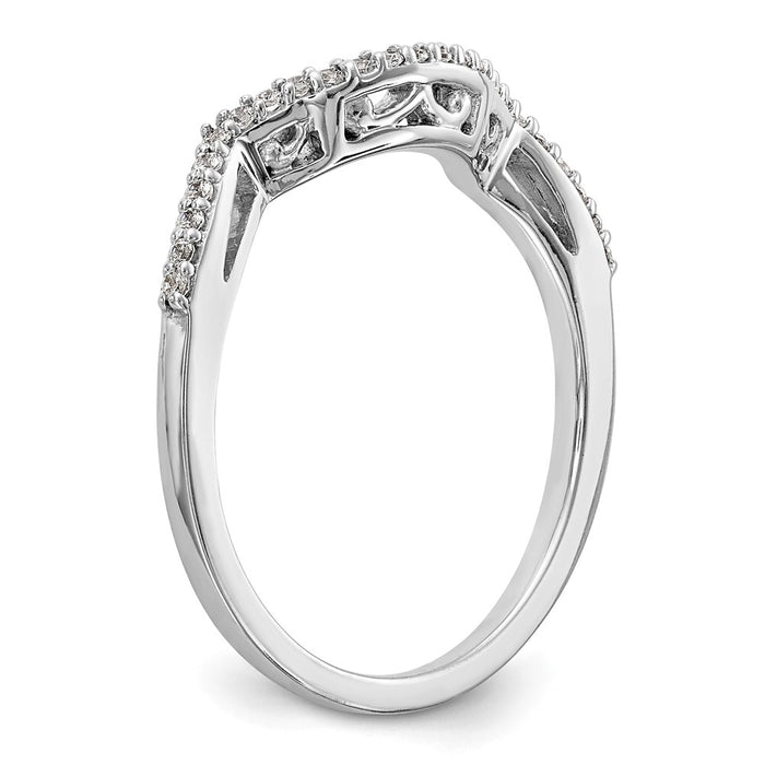 High-Quality 14K White Gold 1/8 Carat Diamond Wedding Band | Stylish Value Offer-6