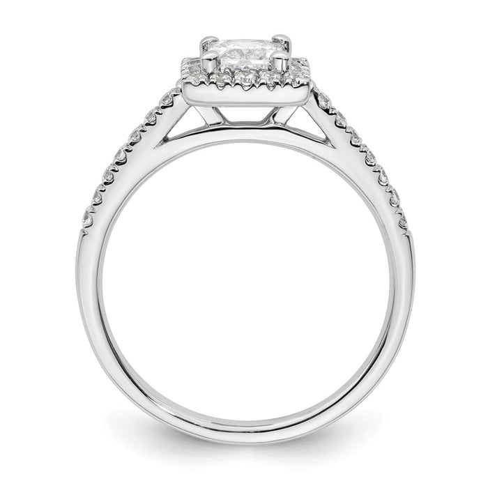 Buy Exclusive 14K White Gold Halo Engagement Ring | 1/3 Carat Diamonds, 1/2 Carat Setting-2