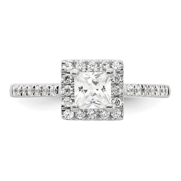Buy Exclusive 14K White Gold Halo Engagement Ring | 1/3 Carat Diamonds, 1/2 Carat Setting-4
