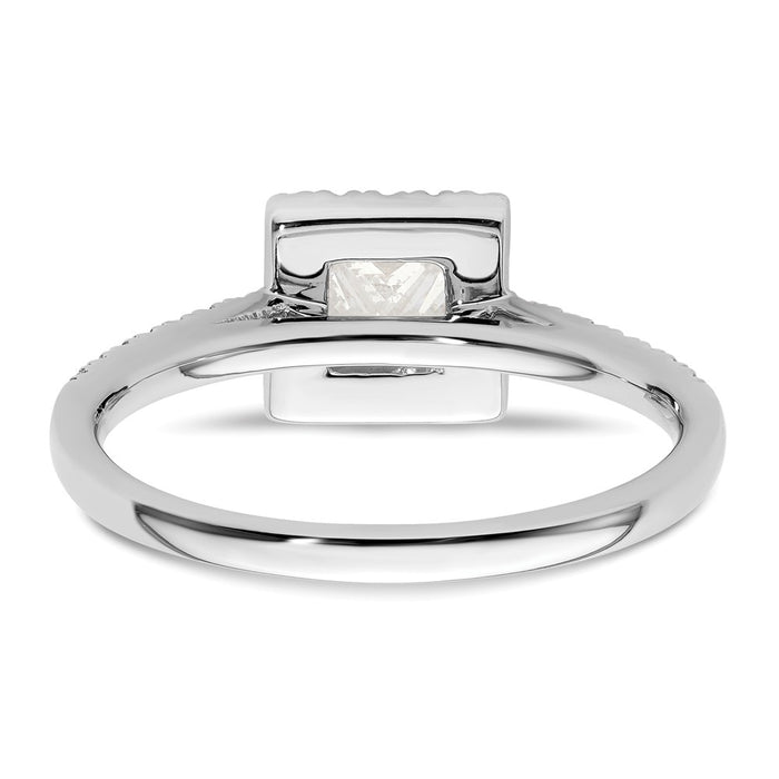 Buy Exclusive 14K White Gold Halo Engagement Ring | 1/3 Carat Diamonds, 1/2 Carat Setting-5