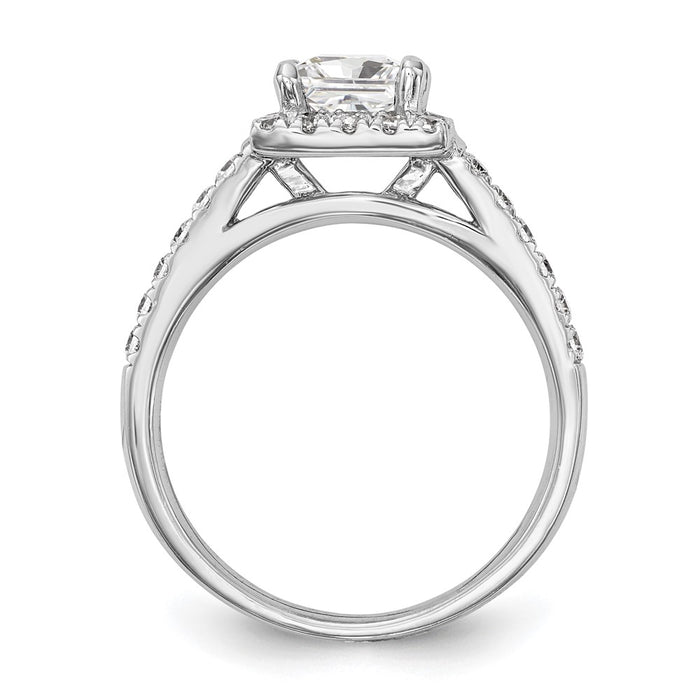 Buy 14K White Gold Halo Semi-Mount Engagement Ring - 1 Carat Stylish Design!-2