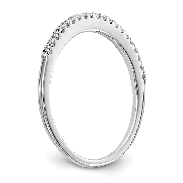 Exclusive 14K White Gold 1/6 Carat Diamond Eternity Wedding Band - Stylish Value-6