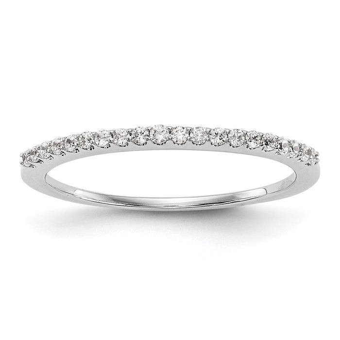 Exclusive 14K White Gold 1/6 Carat Diamond Eternity Wedding Band - Stylish Value-1