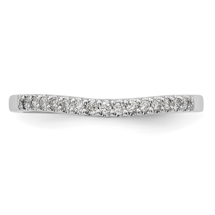 Buy Stylish 14K White Gold Diamond Wedding Band, 1/8 Carat Total Weight-4