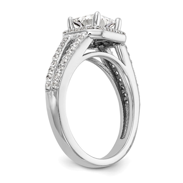 Buy Stylish 14K White Gold Halo Semi-Mount Engagement Ring for 1 Carat-6