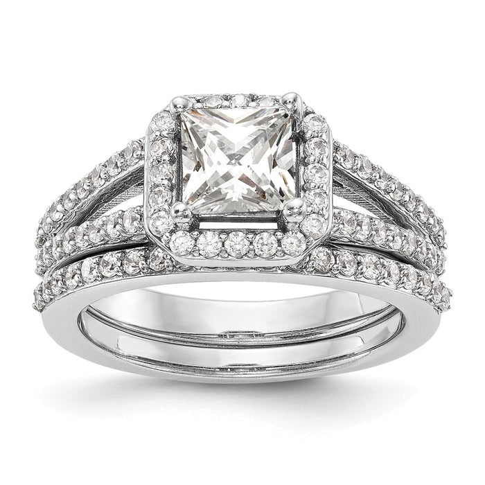 Buy Stylish 14K White Gold Halo Semi-Mount Engagement Ring for 1 Carat-7