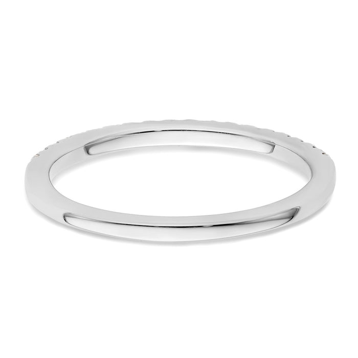 Order Stylish 14K White Gold Diamond Wedding Band - 1/5 Carat, Affordable Price-5