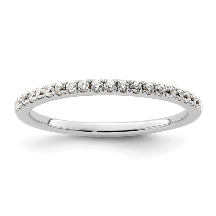 Order Stylish 14K White Gold Diamond Wedding Band - 1/5 Carat, Affordable Price-1