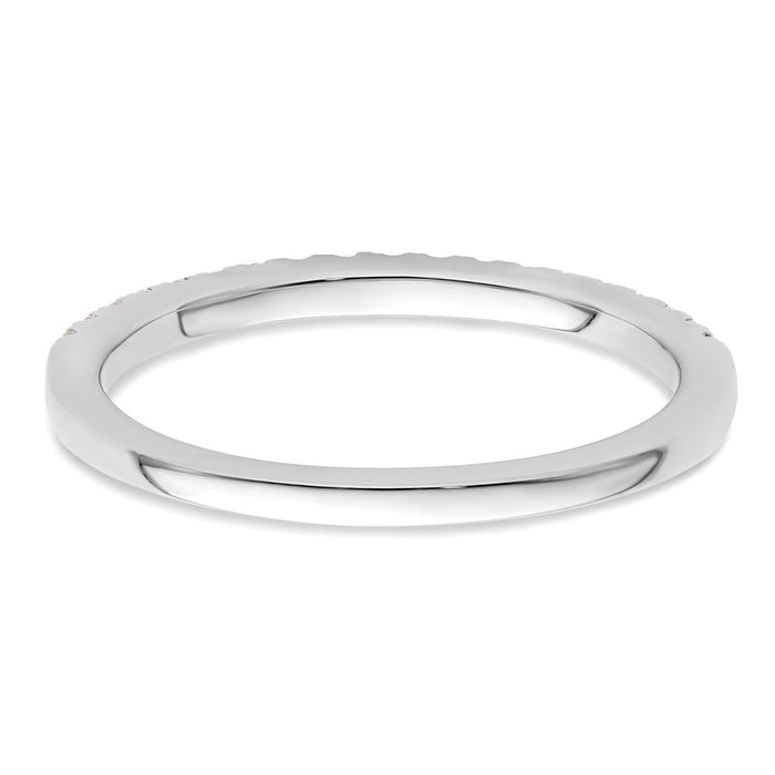 Buy Stylish 14K White Gold Wedding Band with 1/4 Carat Diamonds - Affordable Luxury-5