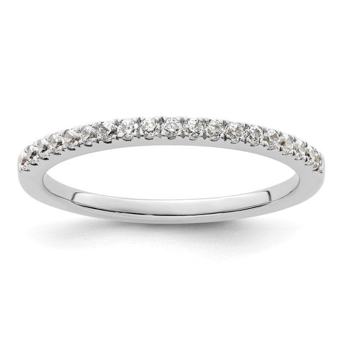 Buy Stylish 14K White Gold Wedding Band with 1/4 Carat Diamonds - Affordable Luxury-1