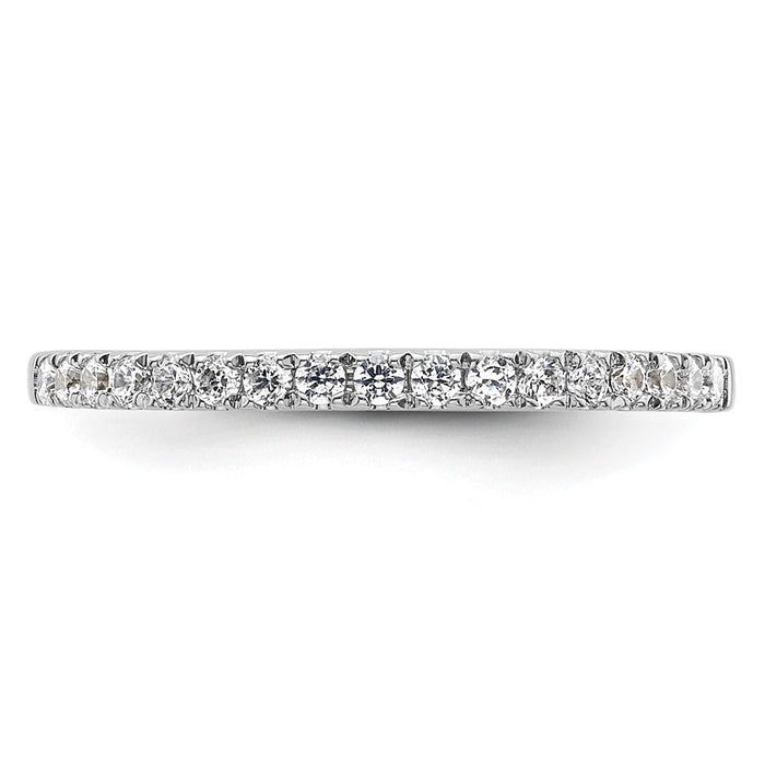 Buy Stylish 14K White Gold 1/4 Carat Diamond Eternity Wedding Band - Value!-4