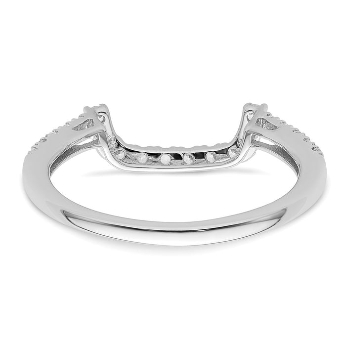 High-Quality 14K White Gold Contoured Wedding Band - 1/3 Carat Diamond Value-5
