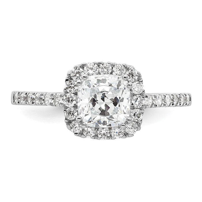 Buy Exclusive 14K White Gold Halo Semi-Mount Engagement Ring for 1.75 Carats-4