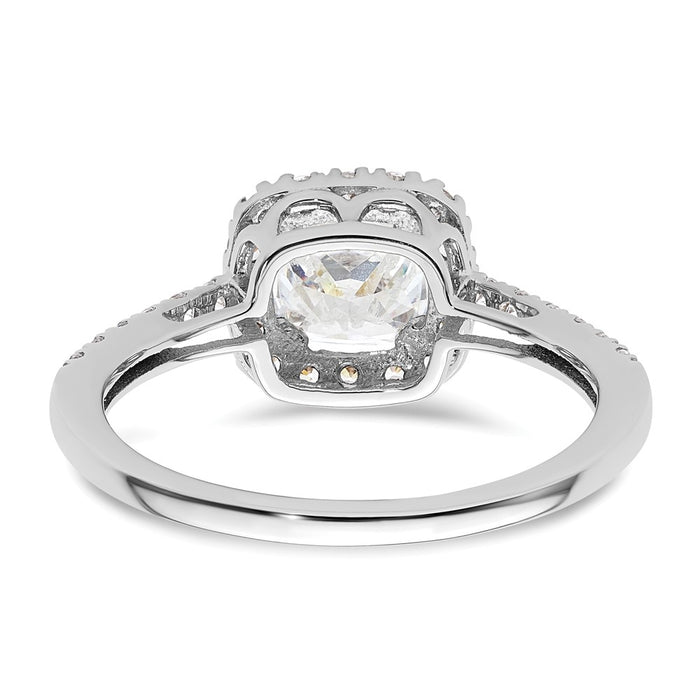 Buy Exclusive 14K White Gold Halo Semi-Mount Engagement Ring for 1.75 Carats-5