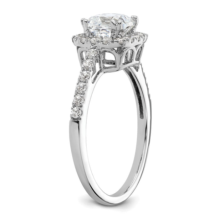 Buy Exclusive 14K White Gold Halo Semi-Mount Engagement Ring for 1.75 Carats-6