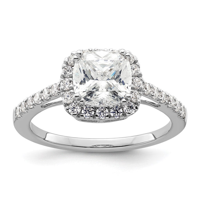 Buy Exclusive 14K White Gold Halo Semi-Mount Engagement Ring for 1.75 Carats-1