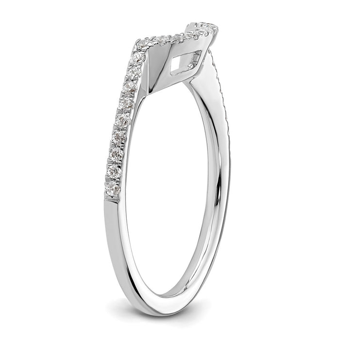 Buy Exclusive 14K White Gold Wedding Band with 1/5 Carat Diamonds - Stylish Value!-6