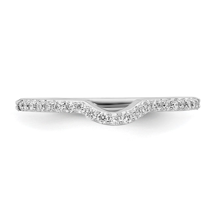 High-Quality 14K White Gold 1/4 Carat Diamond Wedding Band - Stylish Value!-4