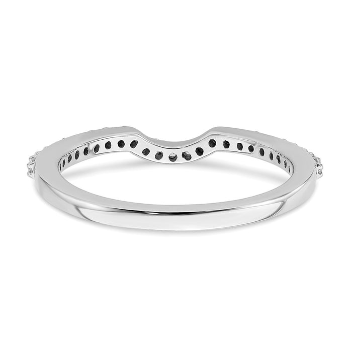 High-Quality 14K White Gold 1/4 Carat Diamond Wedding Band - Stylish Value!-5
