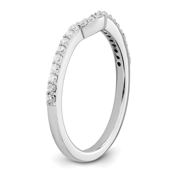 High-Quality 14K White Gold 1/4 Carat Diamond Wedding Band - Stylish Value!-6