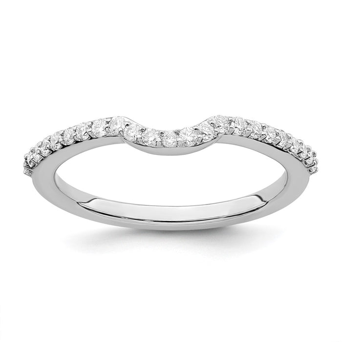 High-Quality 14K White Gold 1/4 Carat Diamond Wedding Band - Stylish Value!-1