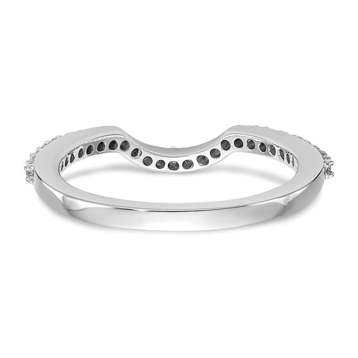 Buy Stylish 14K White Gold Wedding Band with 1/4 Carat Diamonds - Luxury Design-5