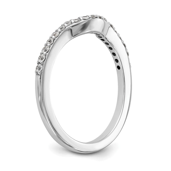 Buy Stylish 14K White Gold Wedding Band with 1/4 Carat Diamonds - Luxury Design-6