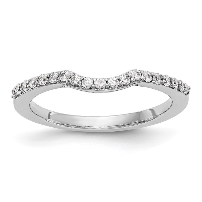 Buy Stylish 14K White Gold Wedding Band with 1/4 Carat Diamonds - Luxury Design-1