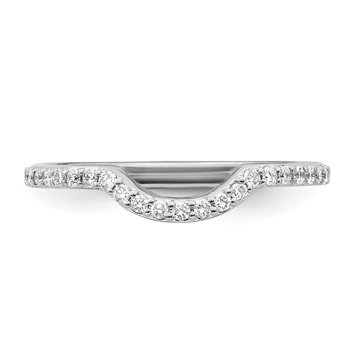 Exclusive 14K White Gold 1/4 Carat Diamond Wedding Band - Stylish & Affordable!-4