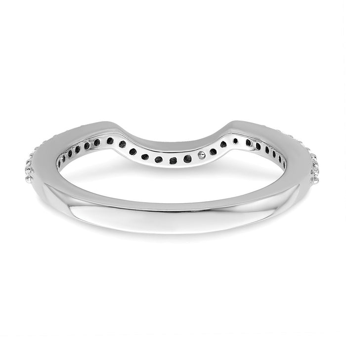 Exclusive 14K White Gold 1/4 Carat Diamond Wedding Band - Stylish & Affordable!-5