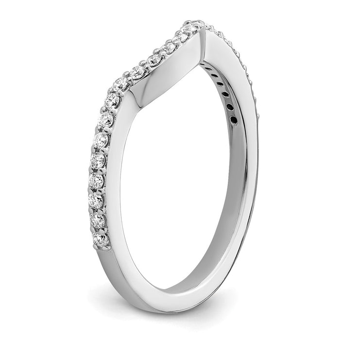 Exclusive 14K White Gold 1/4 Carat Diamond Wedding Band - Stylish & Affordable!-6
