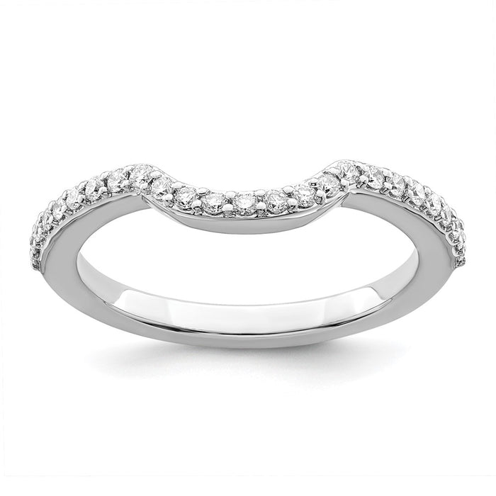 Exclusive 14K White Gold 1/4 Carat Diamond Wedding Band - Stylish & Affordable!-1