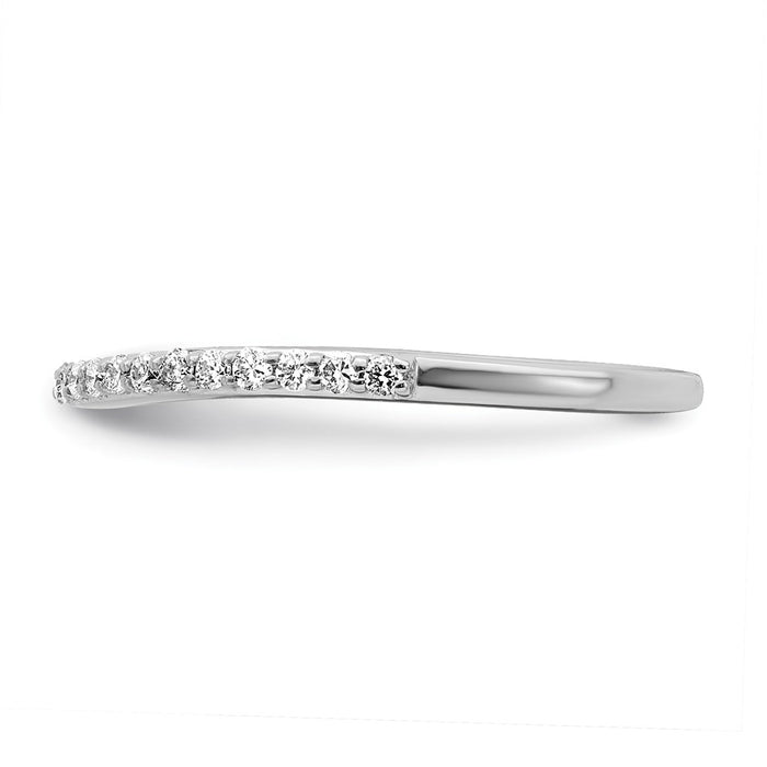 Buy Stylish 14K White Gold 1/4 Carat Diamond Wedding Band - High-Quality Value-3