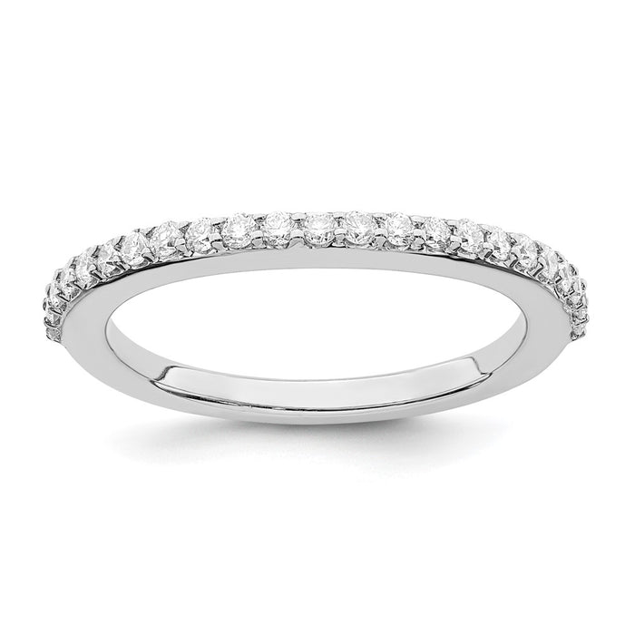 Buy Stylish 14K White Gold Wedding Band with 1/3 Carat Diamond, Value Deal!-1