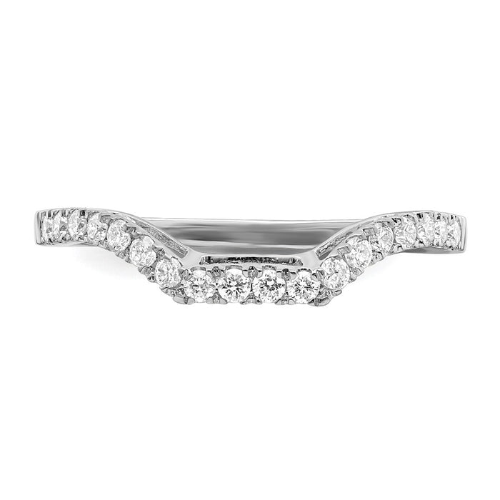 Buy Stylish 14K White Gold Wedding Band with 1/4 Carat Diamonds - Luxury Value-4