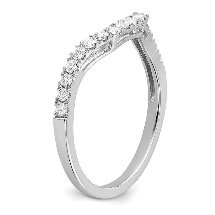 Buy Stylish 14K White Gold Wedding Band with 1/4 Carat Diamonds - Luxury Value-6