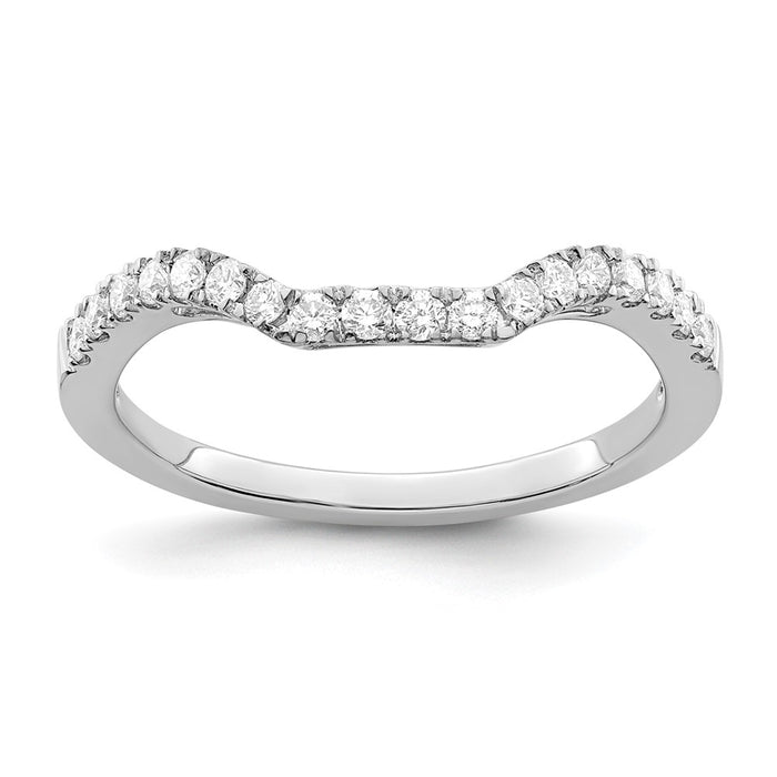 Buy Stylish 14K White Gold Wedding Band with 1/4 Carat Diamonds - Luxury Value-1