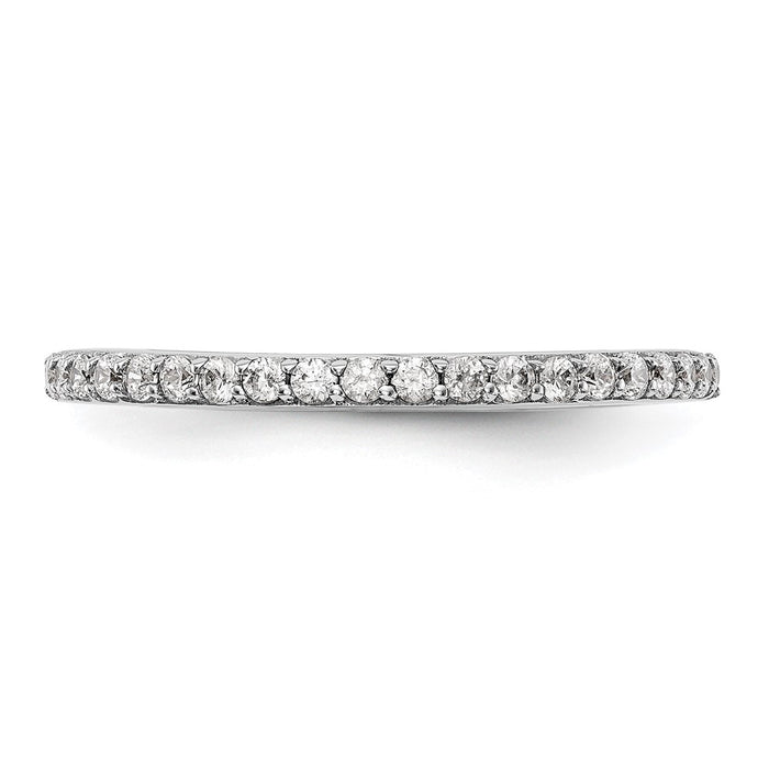 Buy Stylish 14K White Gold 1/4 Carat Diamond Eternity Wedding Band - Luxury Value-4