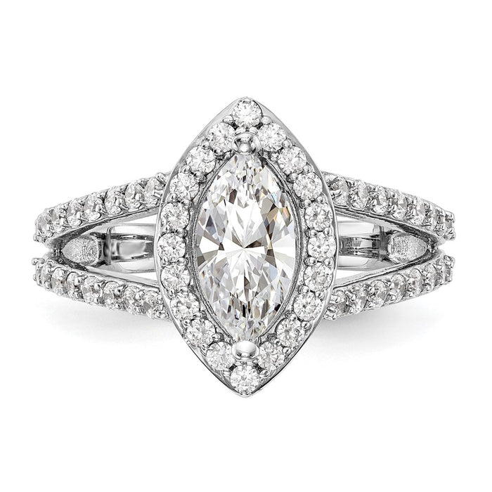 Buy Exclusive 14K White Gold Semi-Mount Engagement Ring for 1 Carat Stone-4