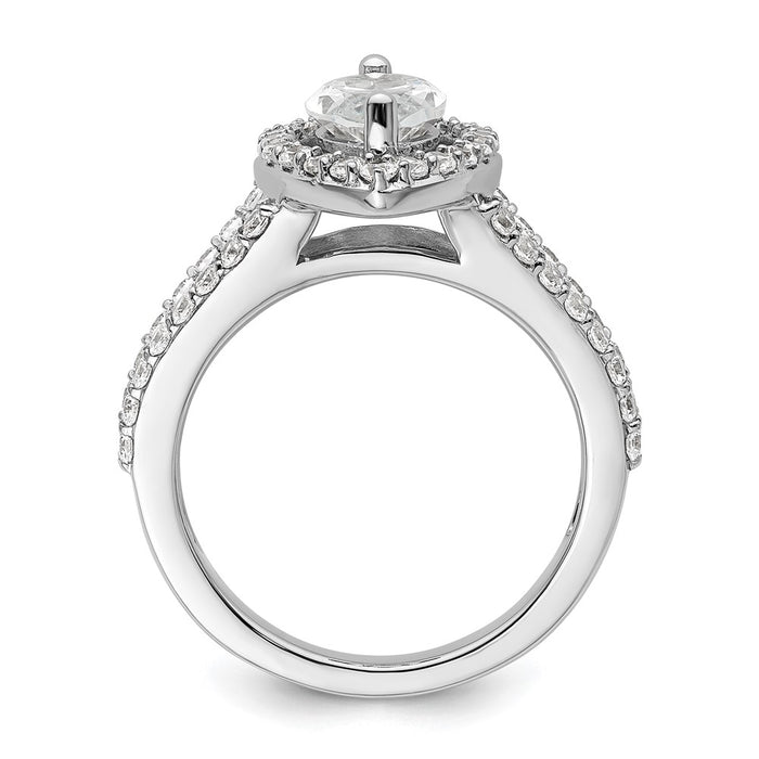 Buy Exclusive 14K White Gold Halo Engagement Ring Semi-Mount for 2 Carat-2