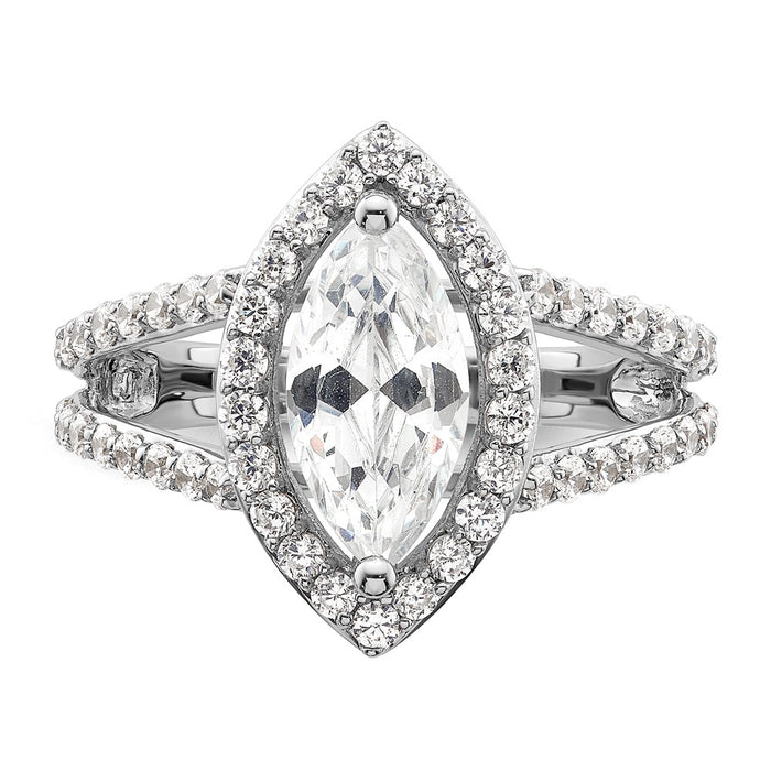 Buy Exclusive 14K White Gold Halo Engagement Ring Semi-Mount for 2 Carat-4