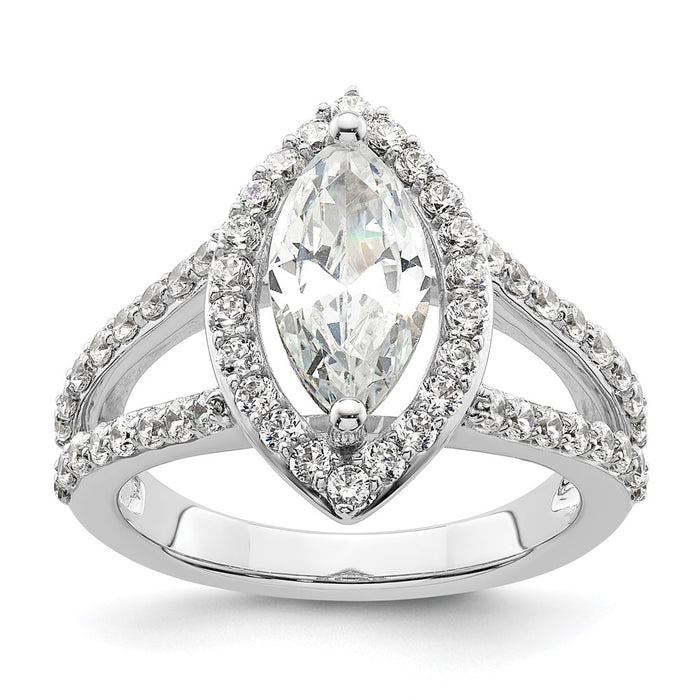 Buy Exclusive 14K White Gold Halo Engagement Ring Semi-Mount for 2 Carat-1