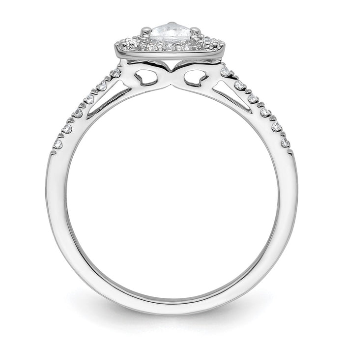Buy Exclusive 14K White Gold Halo Engagement Ring for 1/4 Carat Stone-2