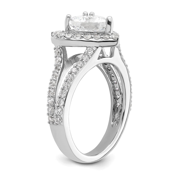 Buy Affordable 14K White Gold Halo Engagement Ring for 1.5 Carat Heart, 1 Carat Accents-6