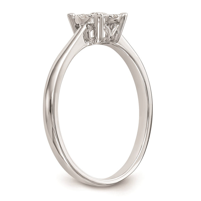 Buy Exclusive 14K White Gold Halo Cluster Engagement Ring - 1/4 Carat Diamond Value-6