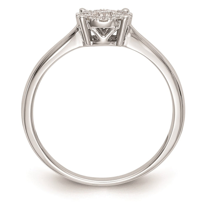 High-Quality 14K White Gold Halo Engagement Ring with 1/3 Carat Diamond-2