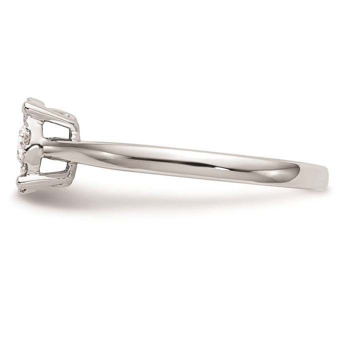 High-Quality 14K White Gold Halo Engagement Ring with 1/3 Carat Diamond-3